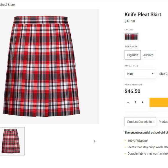 Dennis Uniform Bottoms Dennis Uniform Mcdonald Plaid Skirt Size H6